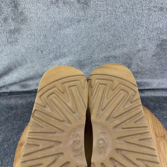 UGG Boots Womens Size 6 Brown Suede Shearling Lined Lace Zip Ankle Booties - Picture 9 of 11